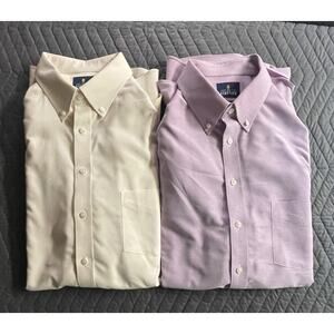 Stafford Men's Oxford Button Down Dress Shirt - 17.5 / 38-39 (Lot of Two)